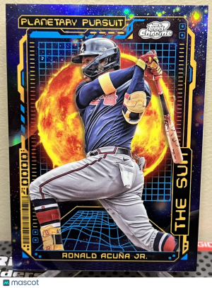 2023 Topps Cosmic Chrome Ronald Acuña Jr. Planetary Pursuit - Sun Short Print front
