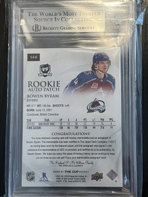 Bowen Byram The Cup RPA /99 BGS 8 back