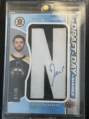 Jeremy Swayman Draft Day Marks /35 front