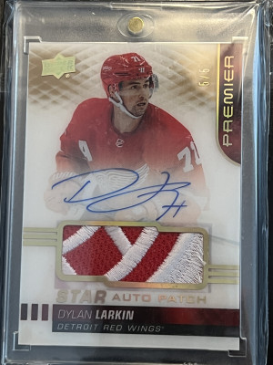 Dylan Larkin Premeir Stars Auto Patch /5 NASTY PATCH front