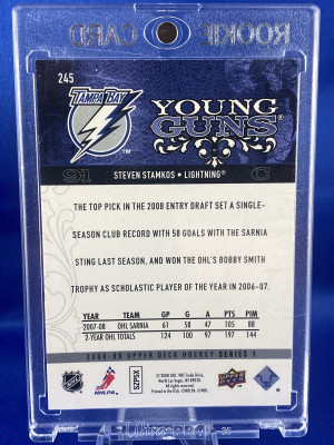 2008-09 UD Young Guns #245 Steven Stamkos RC back