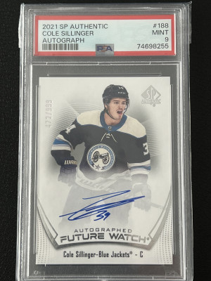 Cole Sillinger Future Watch Auto PSA 9 front