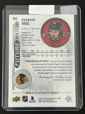 Brandon Hagel Future Watch Auto back