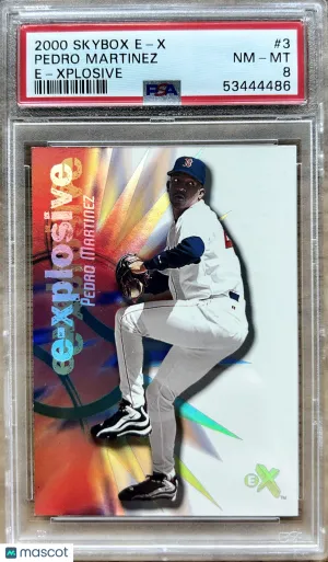 2000 Skybox E-X E-Xplosive Pedro Martinez #3 PSA 8 front
