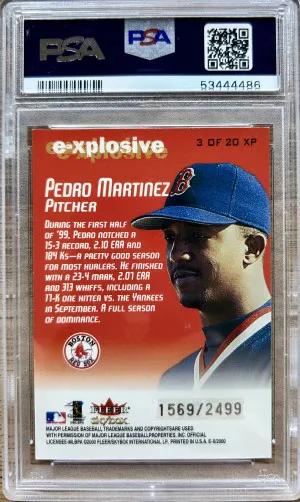 2000 Skybox E-X E-Xplosive Pedro Martinez #3 PSA 8 back