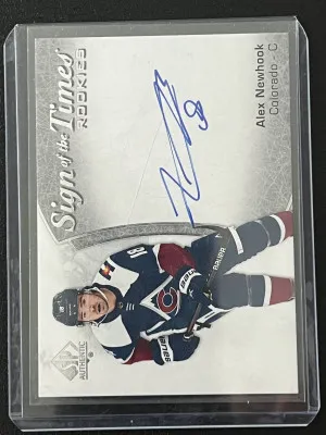Alex Newhook Rookie Sign of the Times auto front