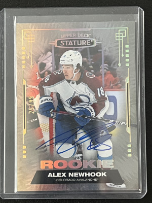 Alex Newhook Stature Rookie Auto /99 front