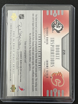Jaromir Iginla/Thomas Vanek dual auto back
