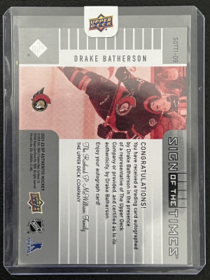 Drake Batherson sign of the times back