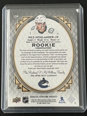 Nils Hoglander Stature RPA /33 back