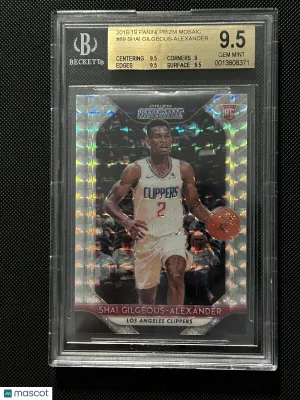 Shai Gilgeous-Alexander 2018-19 Panini Prizm Mosaic #89 Rookie Card BGS 9.5 OKC front