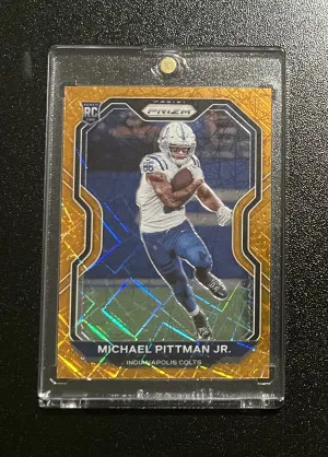 2020 Panini Prizm Michael Pittman Jr. Orange Lazer front