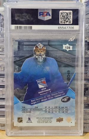 2019-20 Upper Deck Ice Igor Shesterkin #136 PSA 9 Mint RC Rookie  210/249 SSP back