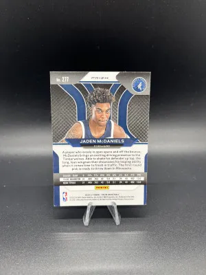 2020-21 Prizm Jaden McDaniels Red Wave RC back
