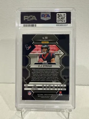 2023 Mosaic CJ Stroud RC Red PSA 10 back