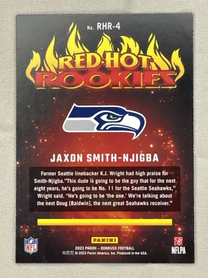 2023 Panini Football - Red Hot Rookies - Jaxon Smith -Njigba back