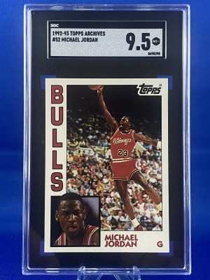 1992-93 Topps Archives #52 Michael Jordan SGC 9 front