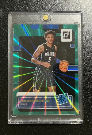 2022 Panini Donruss Paolo Banchero Green Holo Lazer front
