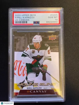 2020 Upper Deck KIRILL KAPRIZOV Young Guns UD Canvas PSA 10 GEM MINT #C225 front