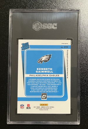 2021 Donruss Optic Kenneth Gainwell Bronze Rated Rookie Auto back