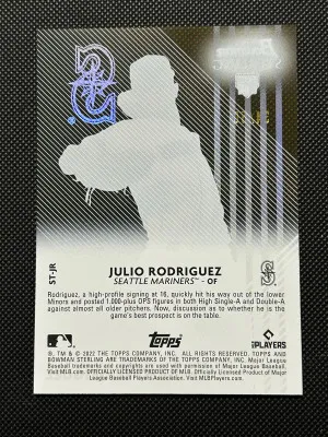 Julio Rodriguez 2022 Bowman Sterling RC Gold /50 #ST-JR back