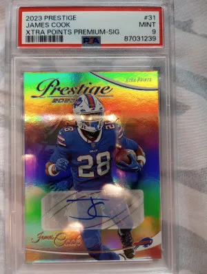 2023 Panini Prestige - James Cook Xtra Points Silver Auto - #31 front