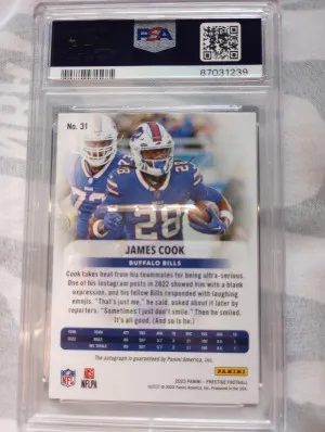 2023 Panini Prestige - James Cook Xtra Points Silver Auto - #31 back
