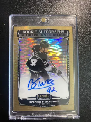 Brandt Clarke 22-23 OPC Platinum Seismic Gold Rookie Auto /25 front