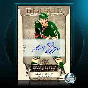 Matt Boldy 2022-23 Exquisite Rookie 27/99 back