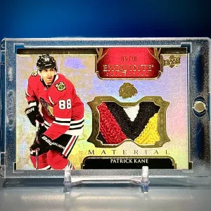 Patrick Kane 2022-23 Exquisite Collection Jumbo Patch 05/10 back
