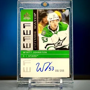 Wyatt Johnston 2022-23 SP Authentic Retro Future Watch Auto 118/399 front