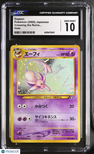Espeon #196 Holo Japanese CGC Graded Pokémon 2000 Neo Discovery CGC 10 | POP 62 front
