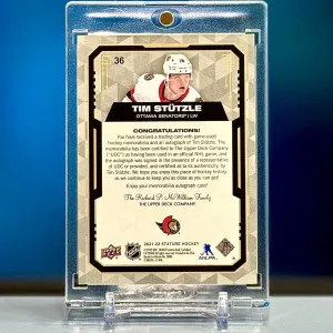 Tim Stützle 2021-22 Stature Portrait Patch Auto 1/5 back