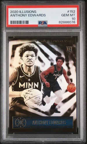 2020 Anthony Edwards Illusions Base PSA 10 front