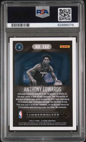 2020 Anthony Edwards Illusions Base PSA 10 back