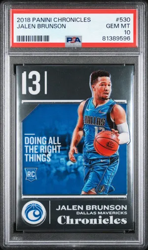 2018 Jalen Brunson Chronicles PSA 10 front