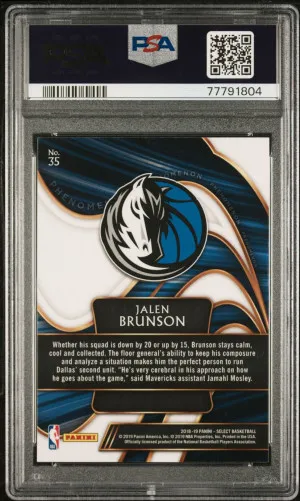 2018 Jalen Brunson Select Phenomenon PSA 10 back