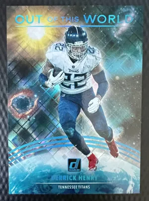 2021 Panini Donruss Out of this World Cosmic /100 Derrick Henry front