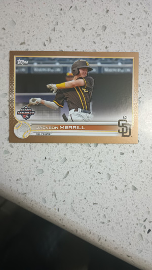 2022 Topps Jackson Merrill Gold Pro Debut/50 front