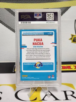 2023 Donruss Optic Rated Rookie Pink Pua Nacua PSA Gem-Mint 10 back