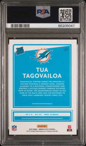2020 Panini Donruss Optic Tua Tagovailoa #152 Rookie PSA 9 back
