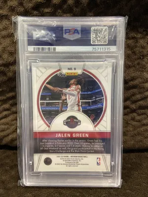 2021 Jalen Green Obsidian Tunnel Vision Purple Etch /75 PSA 9 back