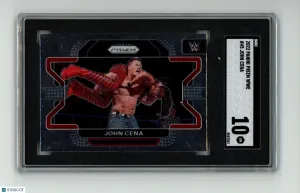 2022 Panini Prizm WWE JOHN CENA Rare Wrestling Card #45 - GRADED SGC 10 GEM MINT front