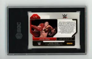 2022 Panini Prizm WWE JOHN CENA Rare Wrestling Card #45 - GRADED SGC 10 GEM MINT back