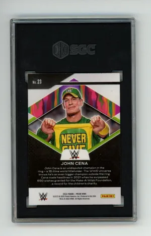 2022 Panini Prizm WWE JOHN CENA Rare FEARLESS INSERT 23 - GRADED SGC 10 GEM MINT back