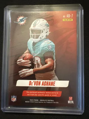 2023 Absolute De’von Achane Absolute Burners back