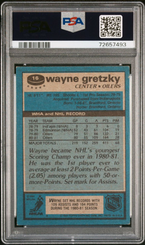 1981 Topps Wayne Gretzky back