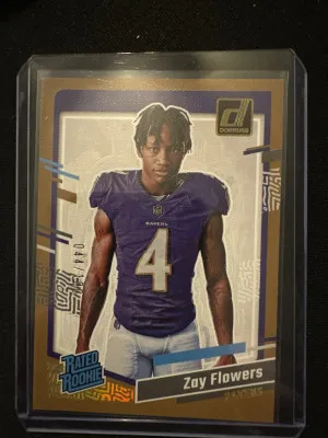 2023 Donruss Zay Flowers Portrait /100 front