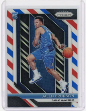 2018 Jalen Brunson Prizm Red White Blue #250 front