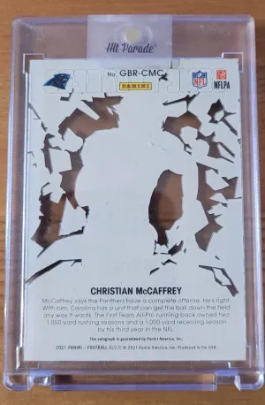 2021 Panini Christian McCaffrey Game Breakers Auto /50 back